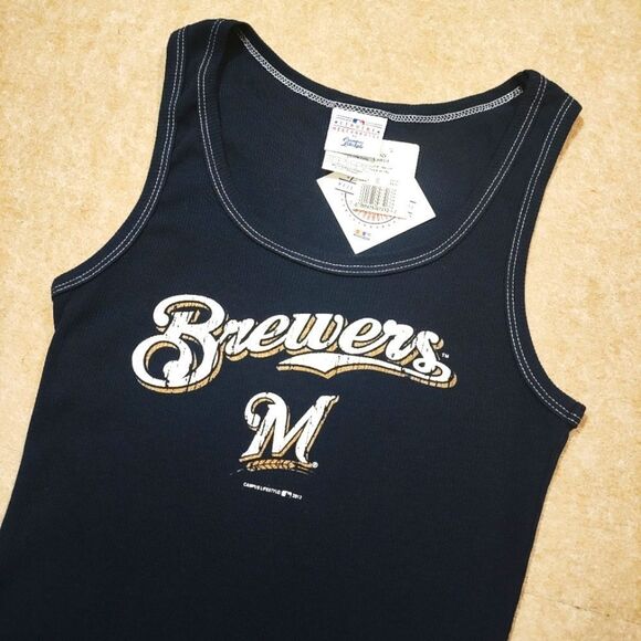 Milwaukee Brewers Women's Ribbed Tank Top #7 - Picture 1 of 3